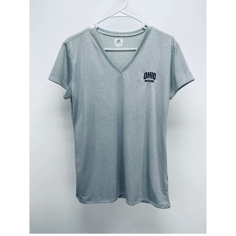 Ohio Bobcats Shirt Size XL Women’s Russell Athletic Short Sleeve Light Gree
